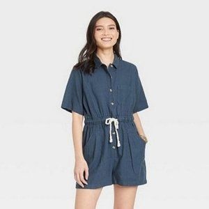 3/25$ 🦋  Universal Thread Womens broiler jumpsuit (shorts) size XL Navy Blue